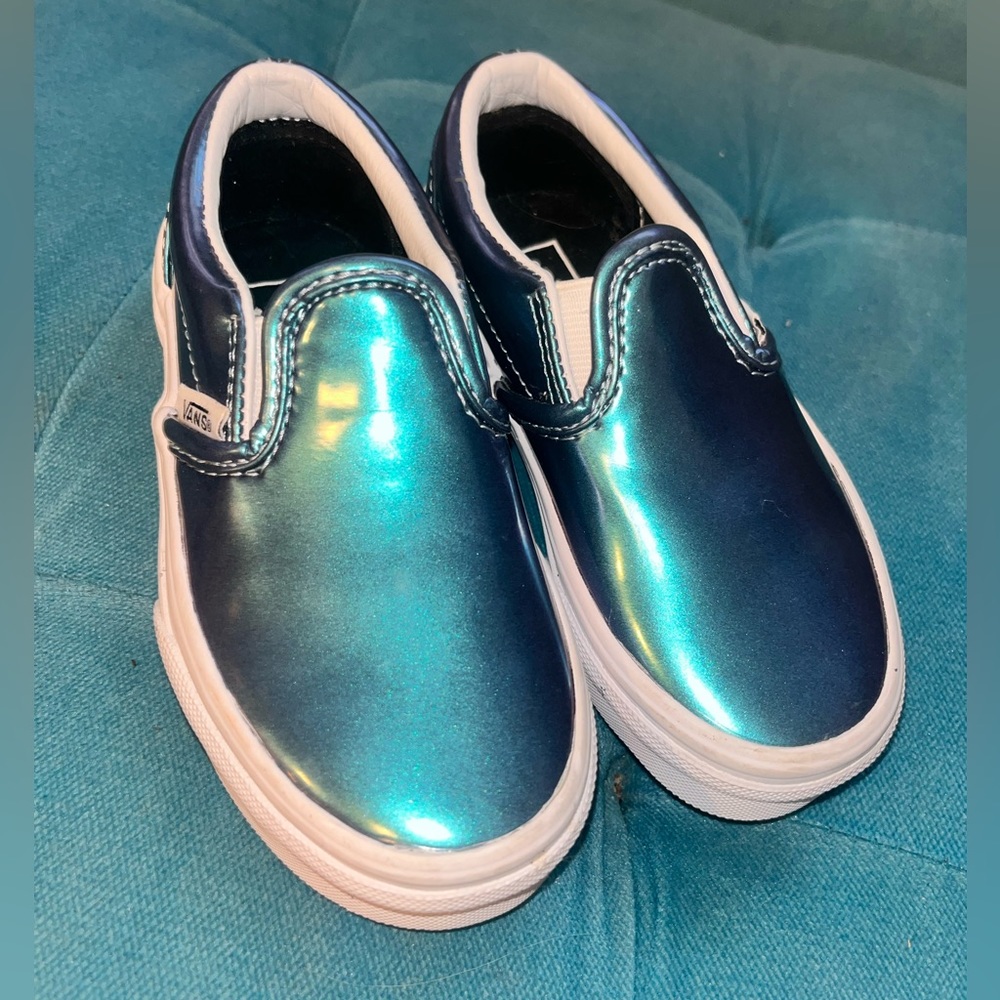 Blue metallic vans. Youth / little kids size 10.5